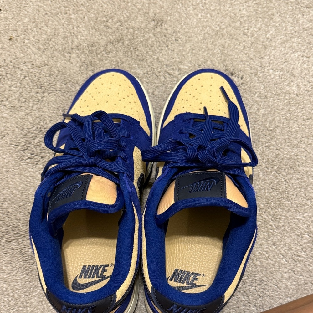 Nike Royal Blue and Cream Dunks